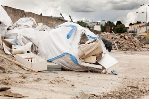 Residents sorting recyclables in South London