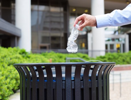 Community members participating in recycling program