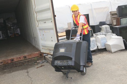 Modern fleet of rubbish clearance vehicles